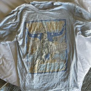 Wild West acid wash blue graphic tee - size medium